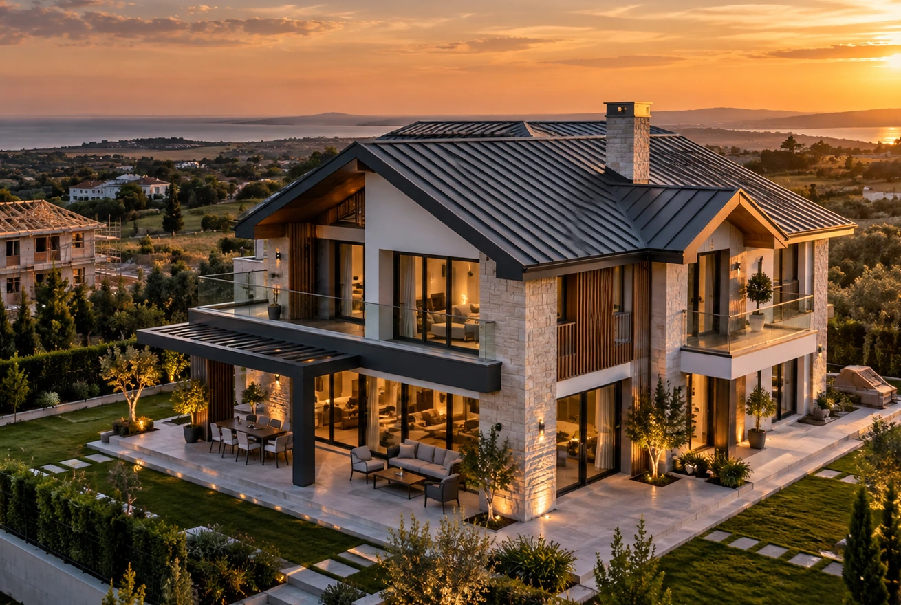 Modern yapı ve çatı mimarisi